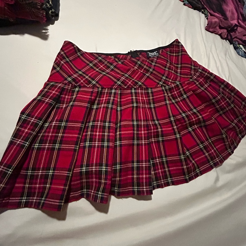 Tripp NYC RED Pleated Skirt Plus Size